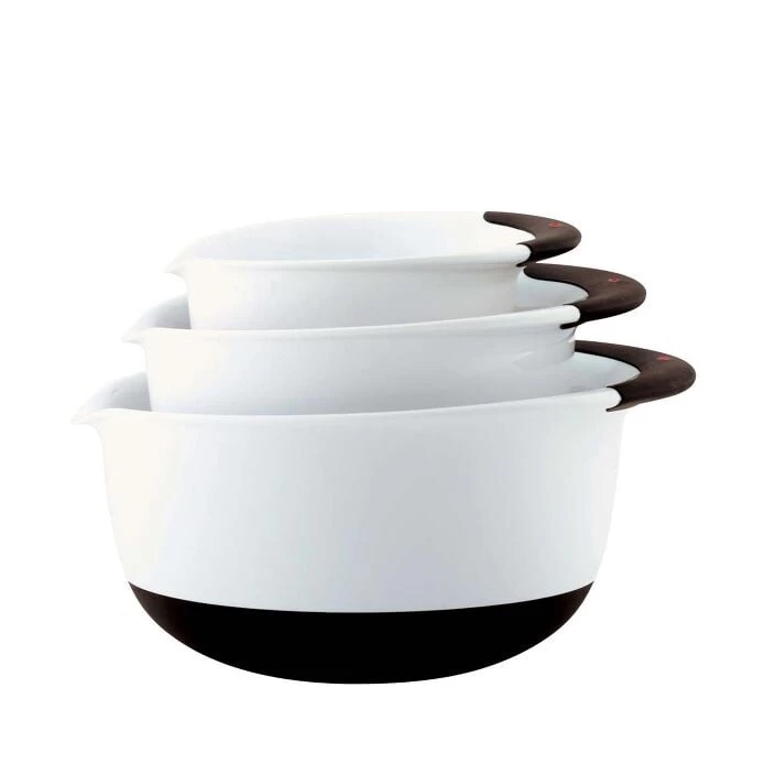 3-Piece Mixing Bowl Set - White 1 3-Piece Mixing Bowl Set - White