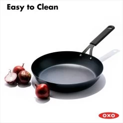 OXO Obsidian Carbon Steel 12" Frypan With Silicone Sleeve -Kitchen Supply Store cc005101 001 9