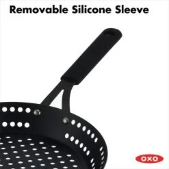 OXO Obsidian Carbon Steel 12" BBQ Frypan With Silicone Sleeve -Kitchen Supply Store cc005104 001 4