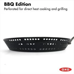 OXO Obsidian Carbon Steel 12" BBQ Frypan With Silicone Sleeve -Kitchen Supply Store cc005104 001 5