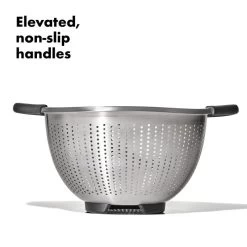 Stainless Steel 3 Qt./ 2.8L Colander -Kitchen Supply Store gg 11330800 stainlesssteelcolander3qt apdp 01