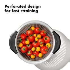 Stainless Steel 3 Qt./ 2.8L Colander -Kitchen Supply Store gg 11330800 stainlesssteelcolander3qt apdp 02