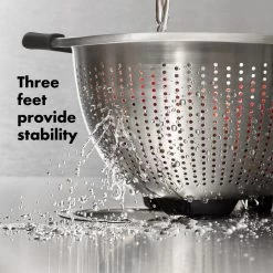Stainless Steel 5 Qt./ 4.7 L Colander -Kitchen Supply Store gg 11330900 stainless steel colander 5qt apdp 03