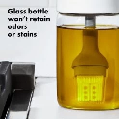 Glass Oil Bottle And Silicone Brush Set -Kitchen Supply Store gg 11380400 glassoilbottleandbrush apdp 03