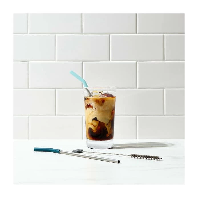 Reusable Straws With Cleaning Brush (5 Pc Set) 4 Reusable Straws With Cleaning Brush (5 Pc Set) - Image 4