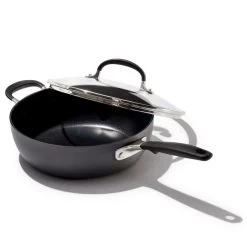 Non-Stick 3-Quart Chef's Pan With Lid And Helper Handles