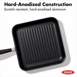 Non-Stick 11-Inch Grill Pan -Kitchen Supply Store oxo 11insqugrill ha 1