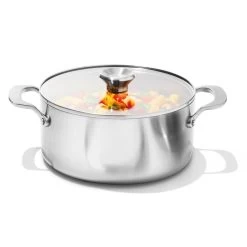 OXO Tri-Ply Stainless Non-Stick Mira Series 5.2 Qt Casserole With Lid -Kitchen Supply Store oxo mss ph00882 5qt casserole 1573 1