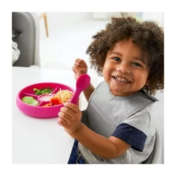 Silicone Divided Plate -Kitchen Supply Store pink divided plate