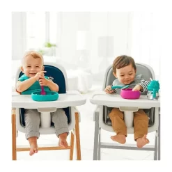 Silicone Plate -Kitchen Supply Store teal pink bowl